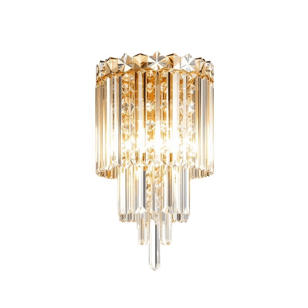 Download Luxury Crystal Wall Lamp PNG for Home Interiors