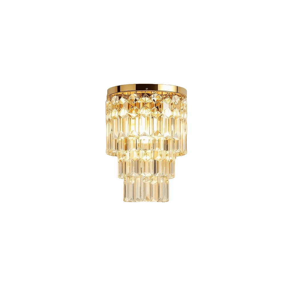 High-End Crystal Wall Lamp PNG for Luxury Room Decor