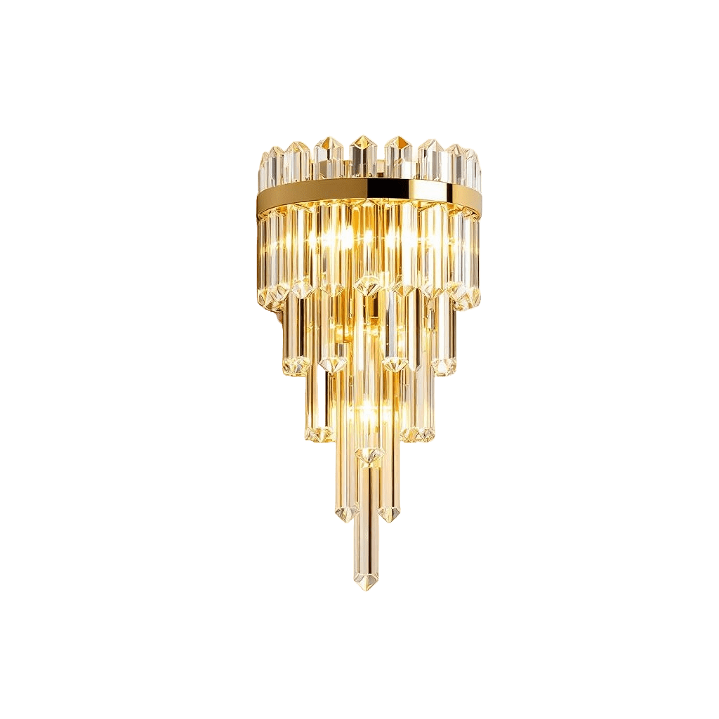 Download Premium Gold and Crystal Wall Sconce PNG Designs