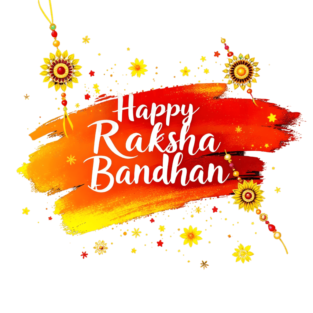 Celebrate with Happy Raksha Bandhan Text PNG Designs Raksha Bandhan PNG