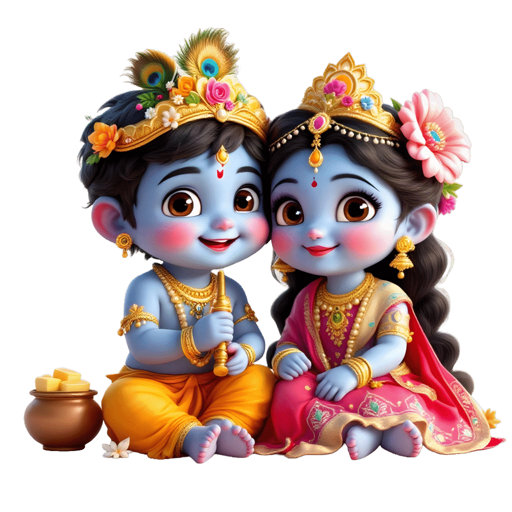 Beautiful Radha Krishna PNG Designs for Janmashtami Radha Krishna PNG