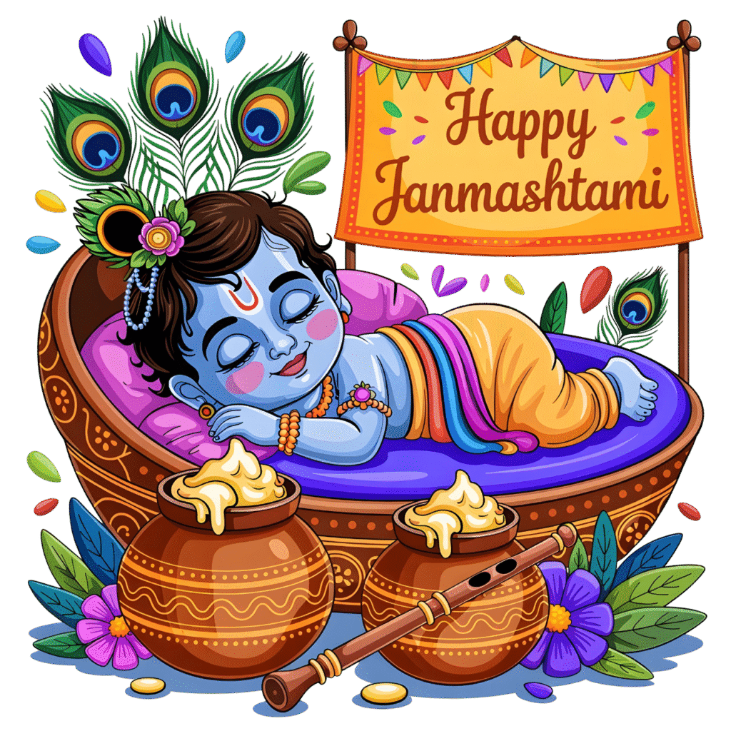 Beautiful Janmashtami PNG Art for Your Festival Celebrations Janmashtami PNG Art