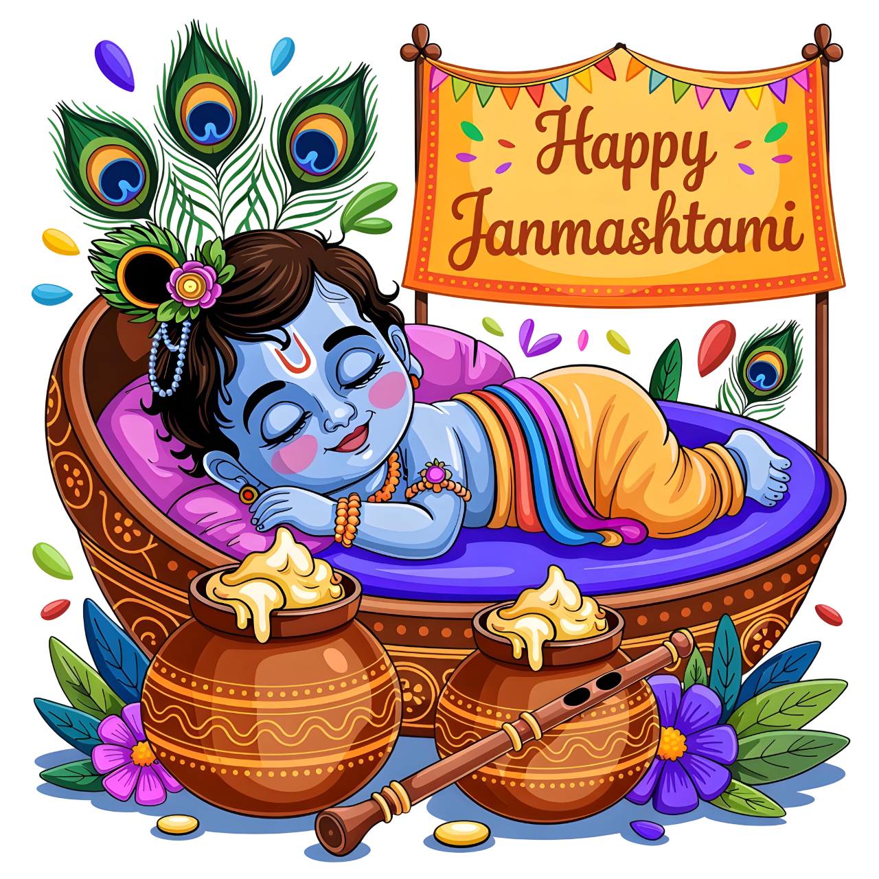 Janmashtami PNG Art