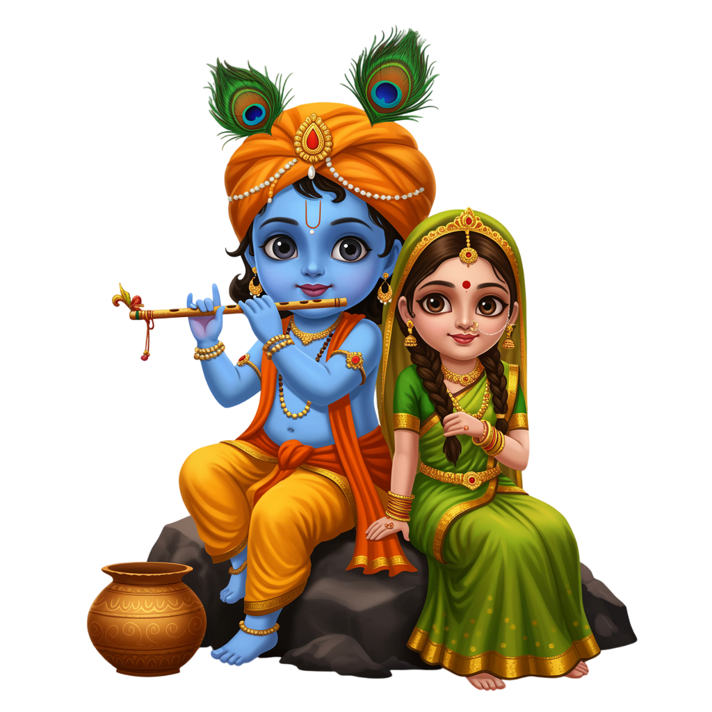 Krishna & Radha Free Png