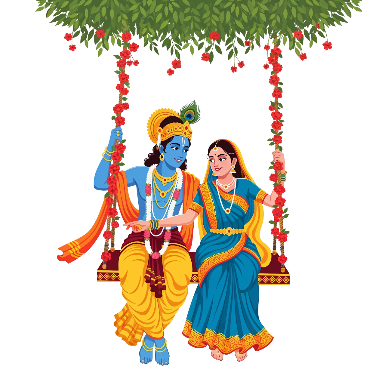 Krishna & Radha Free Png